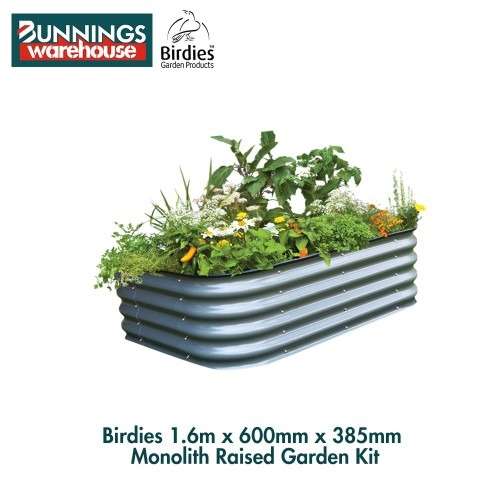 Bunnings Birdies #3321770 1.6m x 600mm x 385mm Monolith Raised Garden Kit