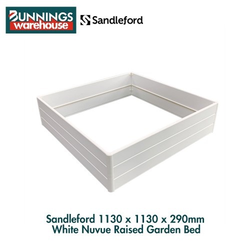 Bunnings Sandleford #0067496 1130 x 1130 x 290mm White Nuvue Raised Garden Bed